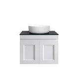 Hampton Mark II 600mm Satin White Wall Hung Vanity with Mont Blanc Top 12TH — detail 5