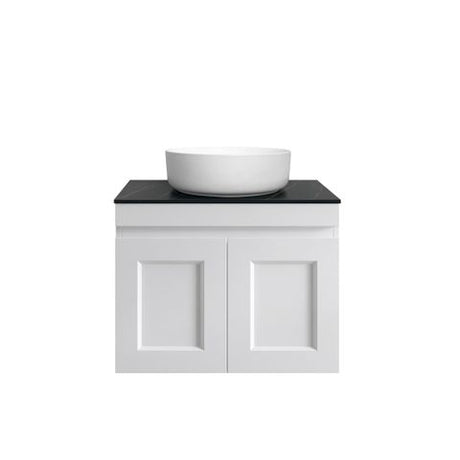 Hampton Mark II 600mm Satin White Wall Hung Vanity with Mont Blanc Top 12TH — detail 5