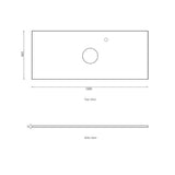 Noosa 1200mm Satin White Wall Hung Vanity with Empire Black Top 2TH — detail 3