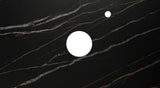 Noosa 600mm Satin White Wall Hung Vanity with Empire Black Top 2TH — detail 2