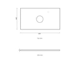 Noosa 600mm Satin White Wall Hung Vanity with Empire Black Top 2TH — detail 4