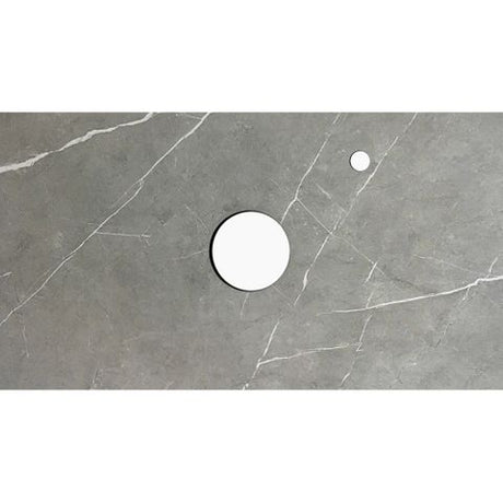 Noosa 600mm Satin White Wall Hung Vanity with Amani Grey Top 2TH
