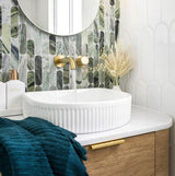 Archie 415x365x100 Gloss White Fluted Basin — detail 5