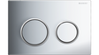 Kappa21 Dual Flush Button Round Chrome With Matt Chrome Trim