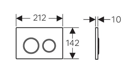 Kappa21 Dual Flush Button Round White With Chrome Trim — detail 2
