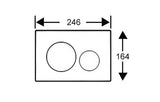 Sigma20 Dual Flush Button Round Matt Chrome With Chrome Trim — detail 2