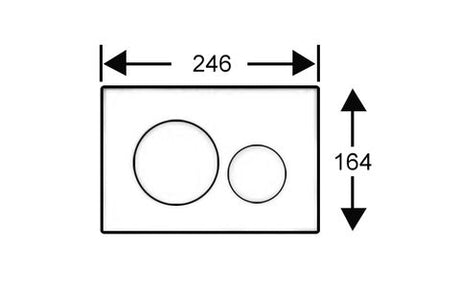 Sigma20 Dual Flush Button Round White With Gold Trim — detail 2