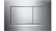 Sigma30 Dual Flush Button Square Matt Chrome With Chrome Trim