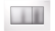 Sigma30 Dual Flush Button Square White Matt Chrome