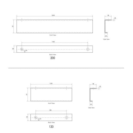 Bondi 120mm Brushed Nickel Handle For 600mm Cabinet — detail 2