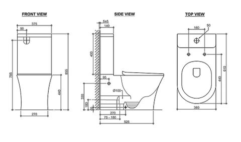 Newport Rimless Toilet Pan — detail 2