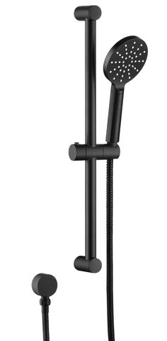 Pavia Black Shower Rail with Round Handheld Shower Piece — detail 2