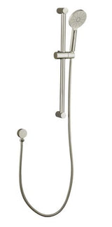 Pavia Brushed Nickel Shower Rail with Round Handheld Shower Piece