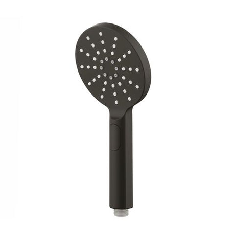 Pavia Gun Metal Shower Rail with Round Handheld Shower Piece — detail 2