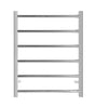 Round Stainless Steel Chrome Electric Heated Towel Rack 6 Bars Universal Inlet