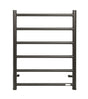 Round Stainless Steel Gun Metal Electric Heated Towel Rack 6 Bars Universal Inlet