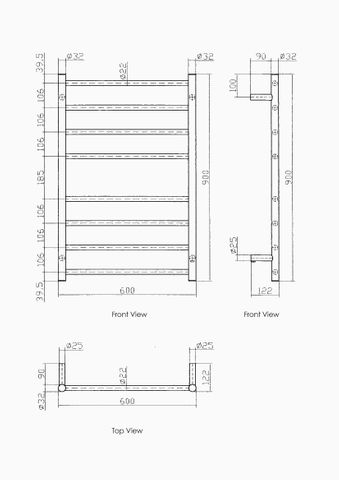 Round Stainless Steel Chrome Electric Heated Towel Rack 8 Bars Universal Inlet — detail 2