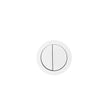 Round Toilet Flush Button Matte White