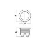 Round Toilet Flush Button Matte White — detail 2