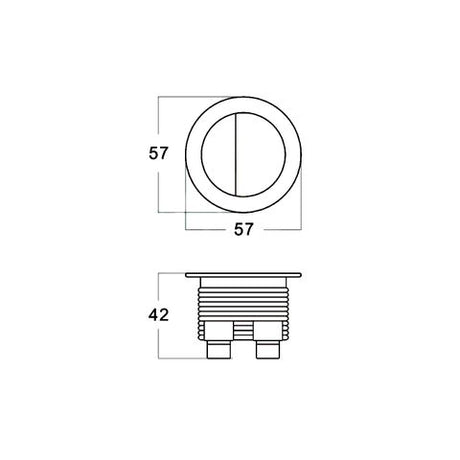Round Toilet Flush Button Rose Gold — detail 3