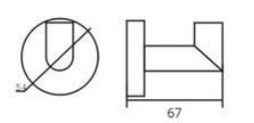 Rondo Single Robe Hook — detail 2