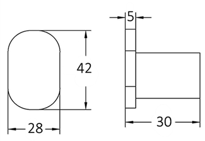 Vetto Gun Metal Robe Hook — detail 2