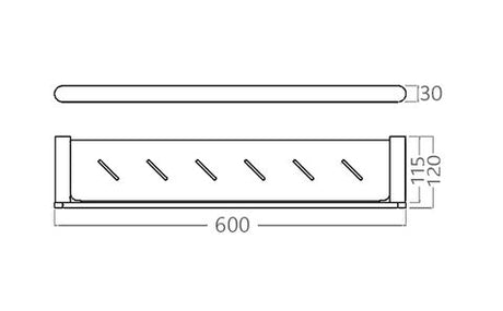 Vetto Matte Black Metal Shelf — detail 2