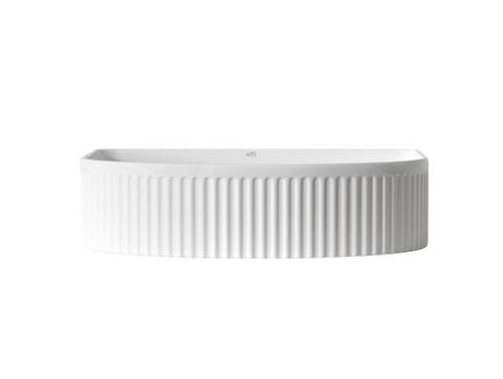 Archie 415x365x100 Matte White Fluted Basin — detail 2