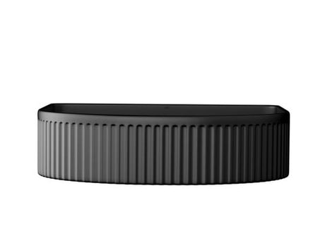 Archie 415x365x100 Matte Black Fluted Basin — detail 2