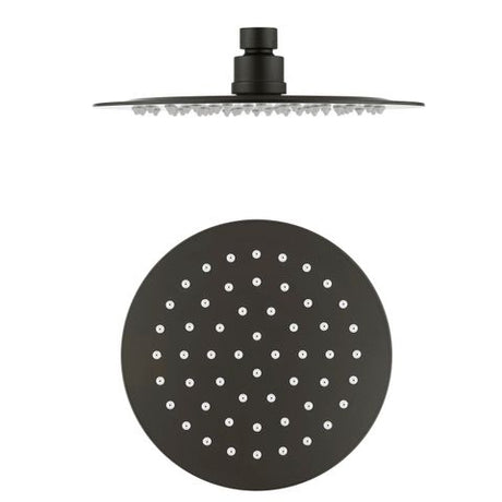 Pavia Twin Shower On Rail 250mm Shower Head Round Gunmetal — detail 2