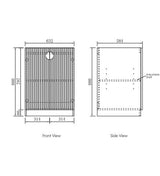 Marlo Laundry 630 Fluted Black Base Cabinet — detail 3