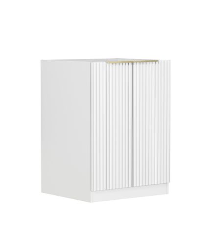 Noosa Laundry 630 Fluted White Base Cabinet — detail 2