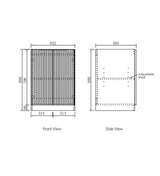 Noosa Laundry 630 Fluted White Base Cabinet — detail 4