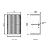 Bondi Laundry 415 Fluted White Wall Cabinet — detail 4