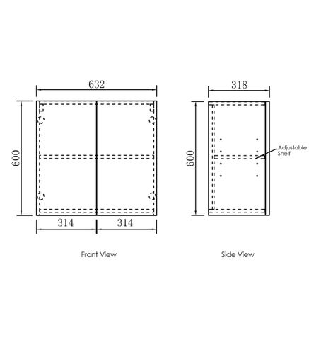 Byron/Bondi 630 Natural Oak Wall Cabinet — detail 4