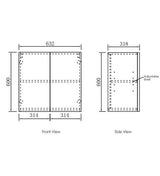 Byron/Bondi 630 Natural Oak Wall Cabinet — detail 4