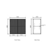 Marlo Laundry 630 Fluted Black Wall Cabinet — detail 3