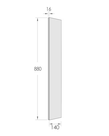 Filler 880x140x16 Polyurethane Black — detail 2