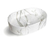 Quay Oval 500x330x120 Gloss Carrara Basin
