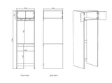 Byron/Bondi Laundry 2100 Black Oak Tall Washing Machine Cabinet — detail 3