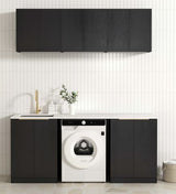 Laundry Kit 1960B Byron/Bondi Black Oak with Natural Carrara Marble Top