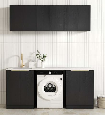 Laundry Kit 1960B Byron/Bondi Black Oak with Natural Carrara Marble Top