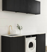 Laundry Kit 1960B Byron/Bondi Black Oak with Natural Carrara Marble Top — detail 2