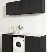Laundry Kit 1960B Byron/Bondi Black Oak with Natural Carrara Marble Top — detail 3
