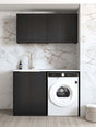 Laundry Kit 1305B Byron/Bondi Black Oak with Natural Carrara Marble Top