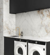 Laundry Kit 1960A Byron/Bondi Black Oak with Natural Carrara Marble Top — detail 2