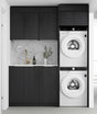 Laundry Kit 1715C Byron/Bondi Black Oak with Natural Carrara Marble Top