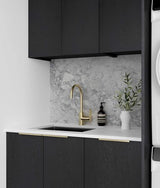 Laundry Kit 1715C Byron/Bondi Black Oak with Natural Carrara Marble Top — detail 2