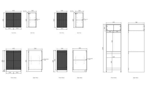 Laundry Kit 1715C Bondi White with Natural Carrara Marble Top — detail 8