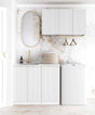 Laundry Kit 1715A Bondi White with Natural Carrara Marble Top